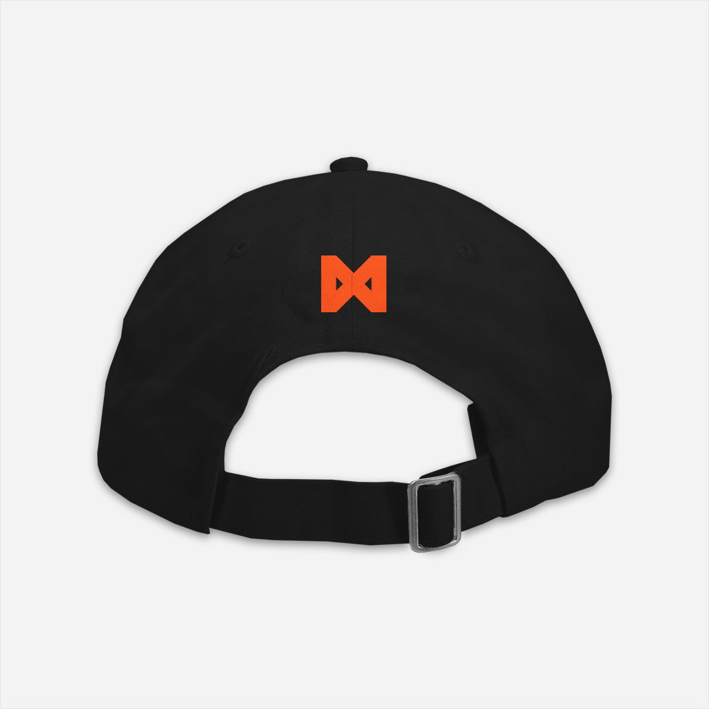 THE FUTURE IS Hat – Black Hat with Orange Thread Embroidery