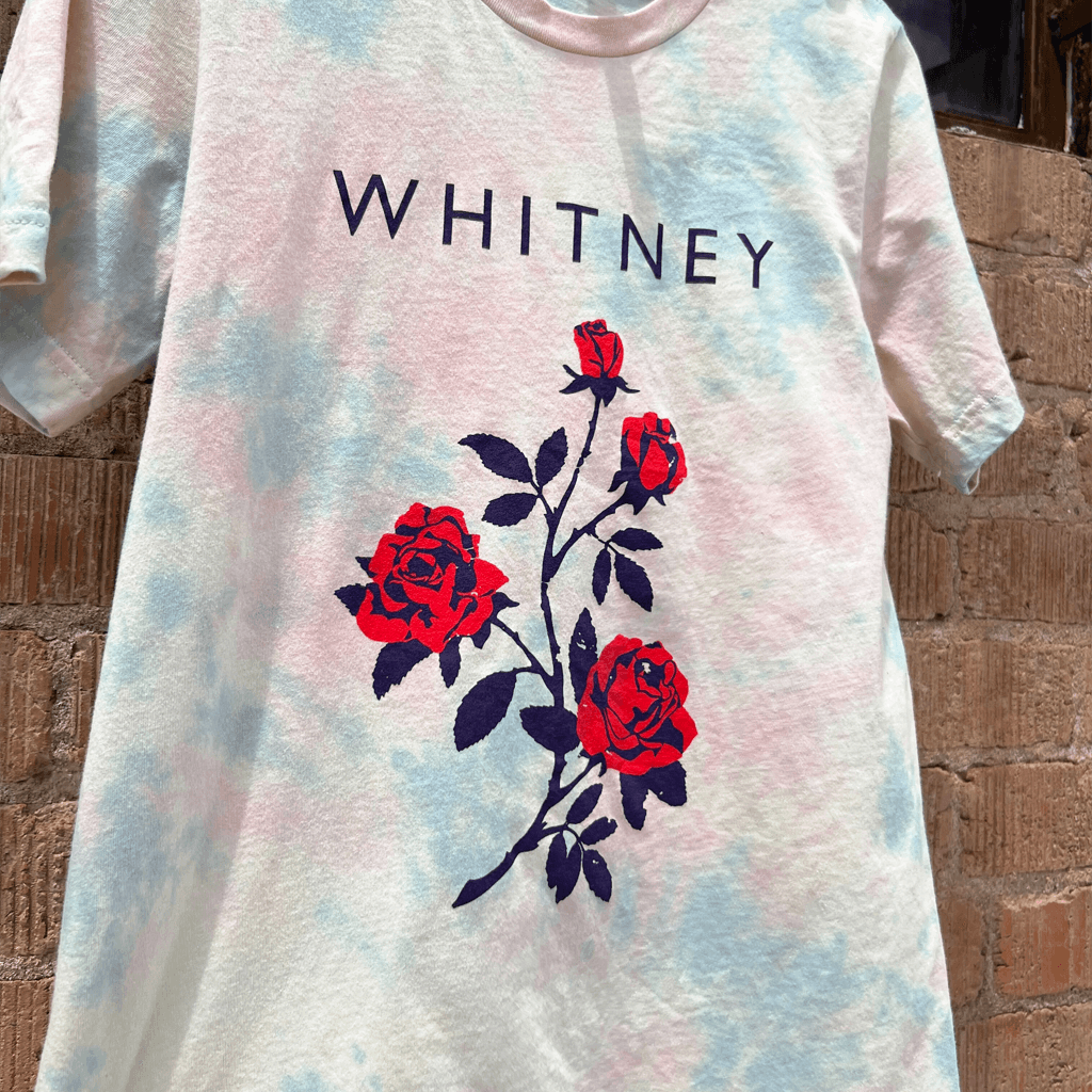 Red Rose Tie Dye Cream T-Shirt