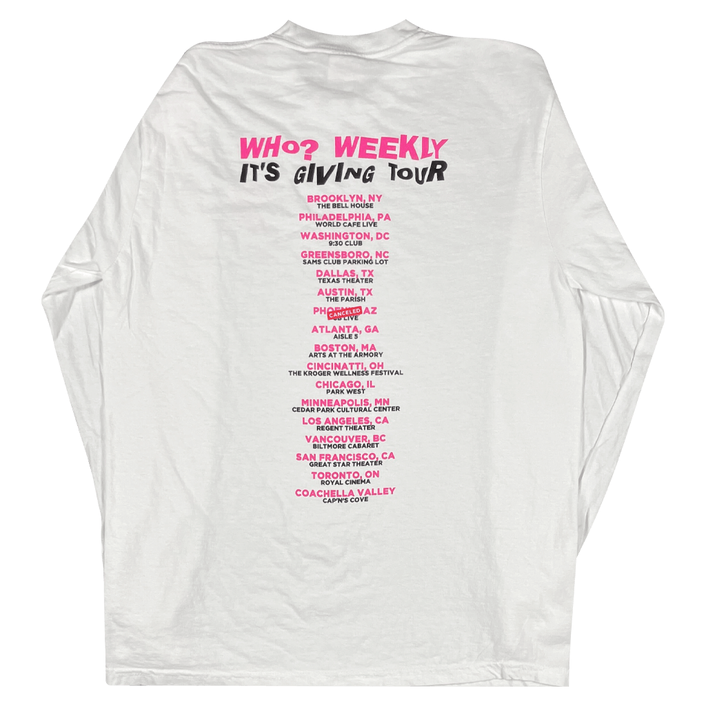 Who? Live Official Tour White Long Sleeve