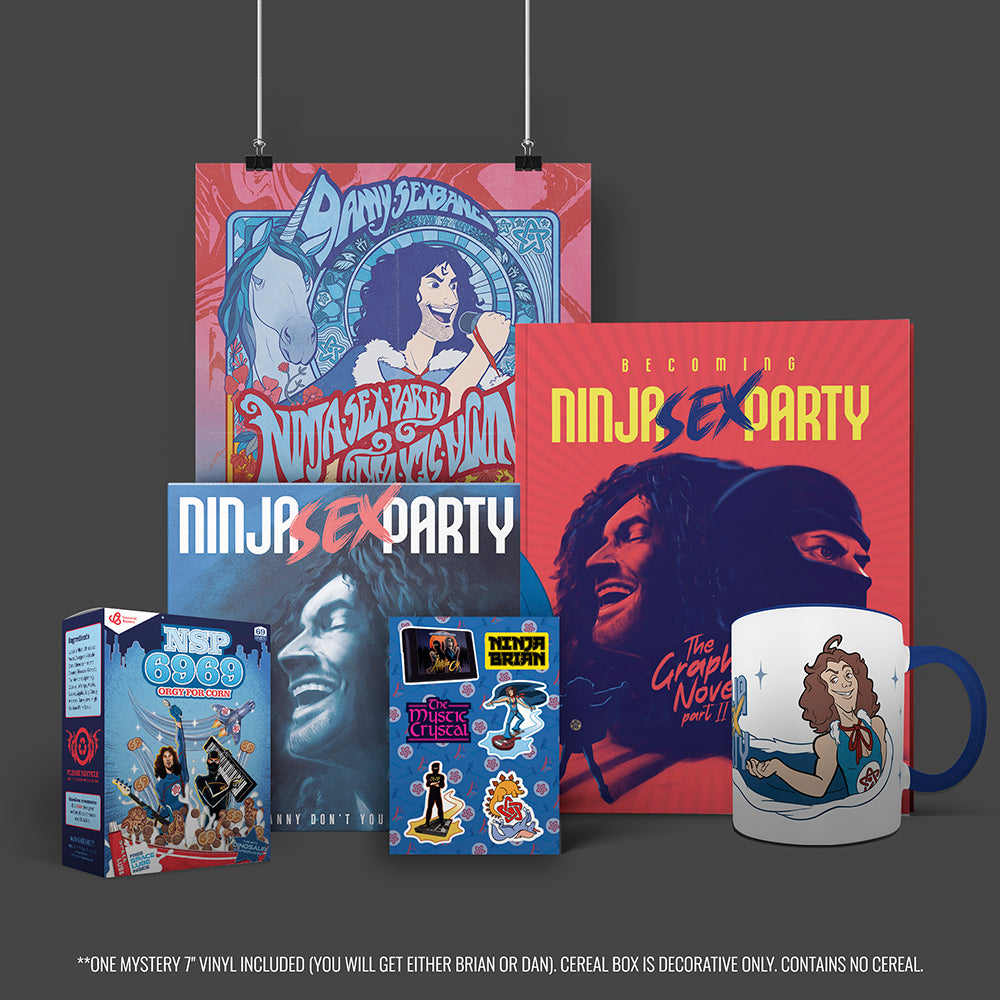 The Mystic Bundle: Becoming Ninja Sex Party - The Graphic Novel Part II: Autographed Edition + Vinyl 7" + Ceramic mug + Sticker sheet + Poster + Decorative cereal box