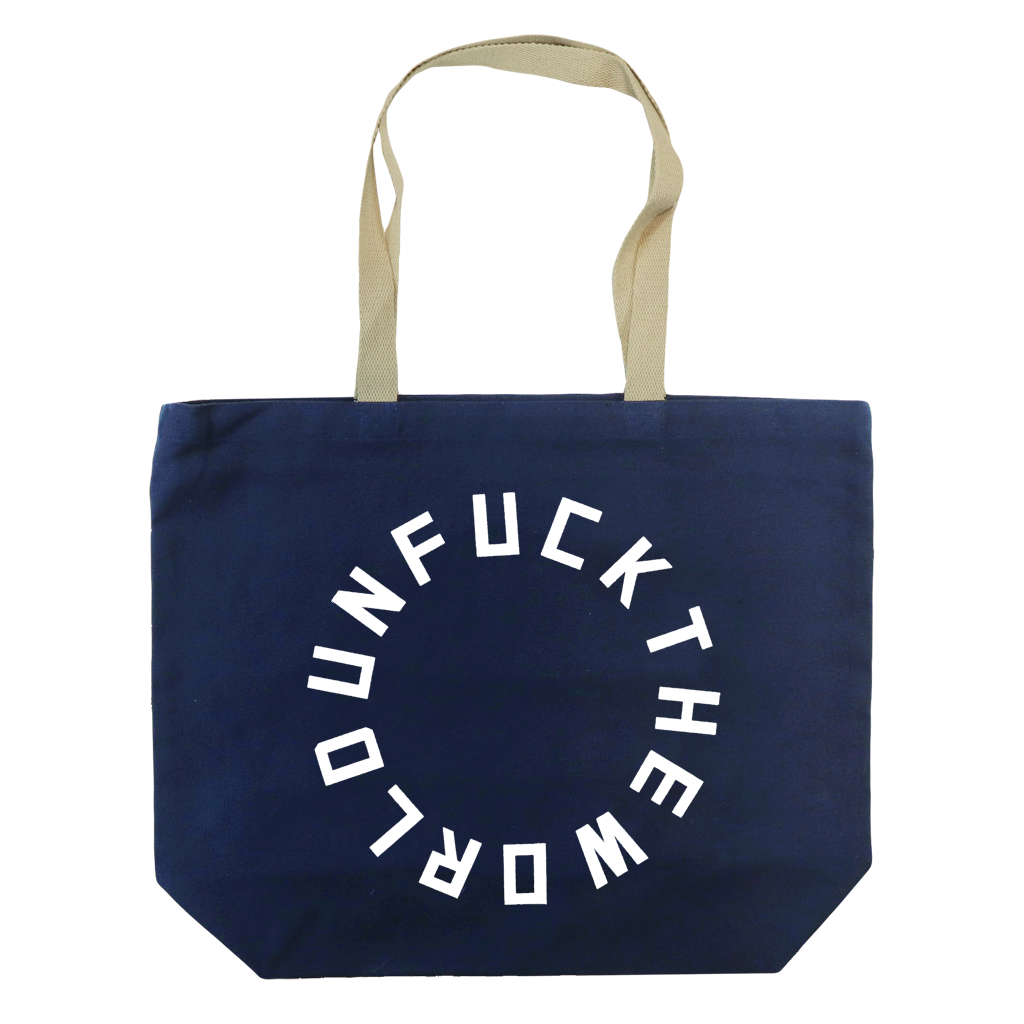 UNFUCKTHEWORLD Navy Tote