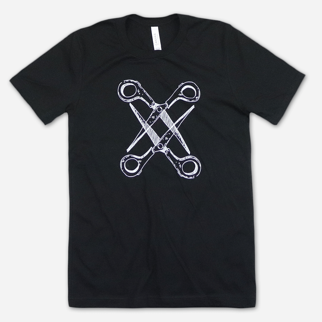 Basic Scissoring Black Tee