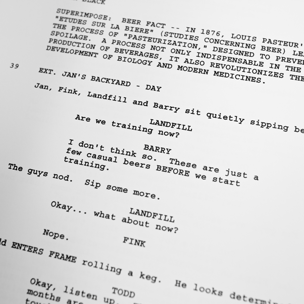 Autographed Beerfest Script