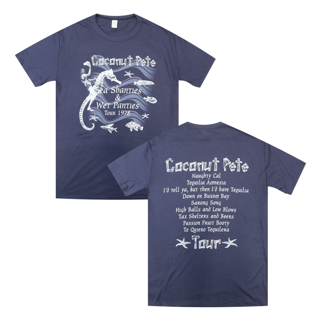 Coconut Pete Tour 1978 Vintage Navy T-shirt