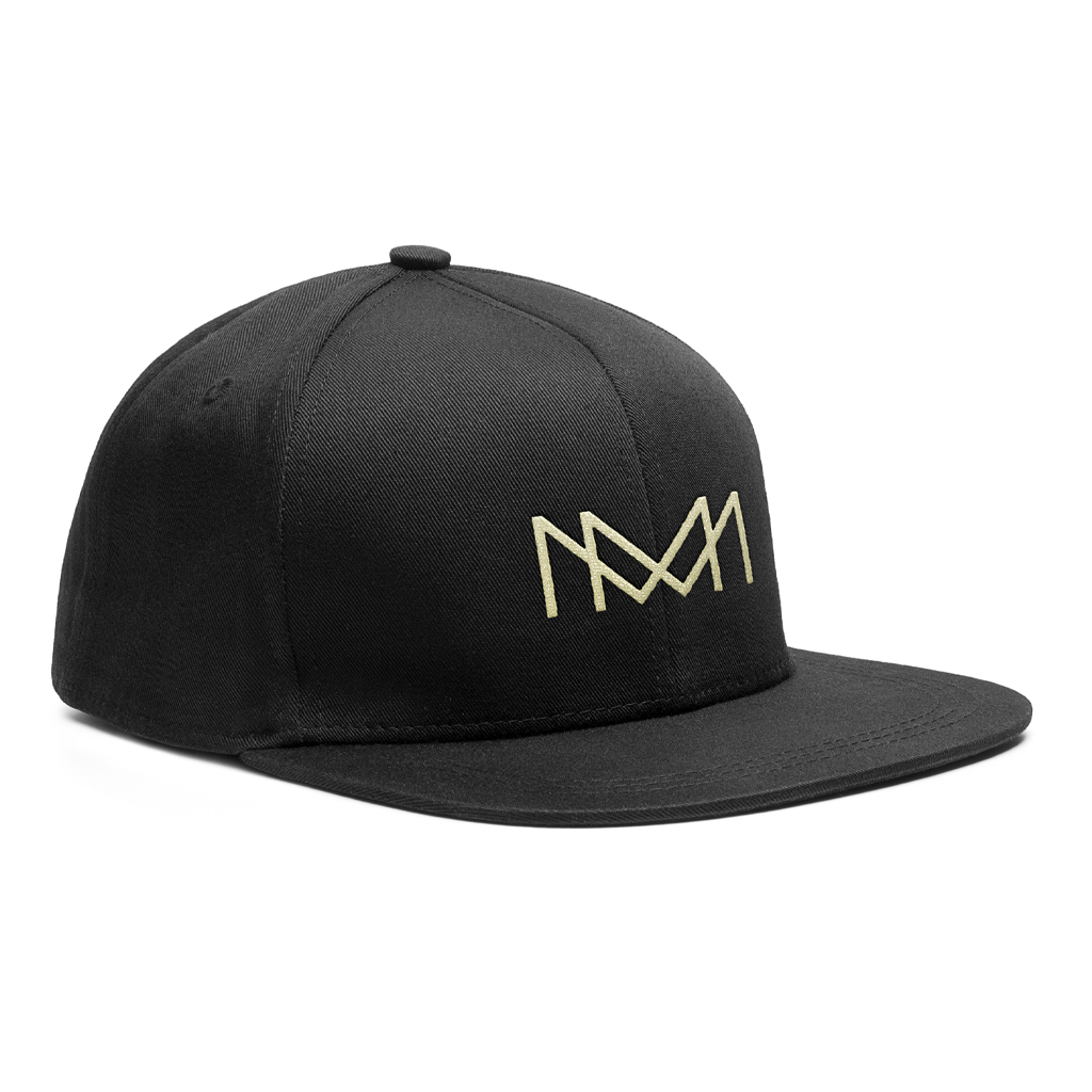 Spider Logo Black Snapback Hat