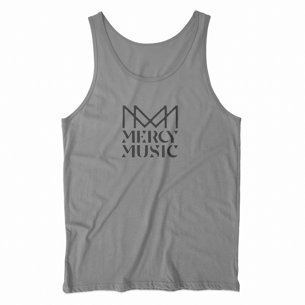 Spider Logo w/ Text Grey Tank Top