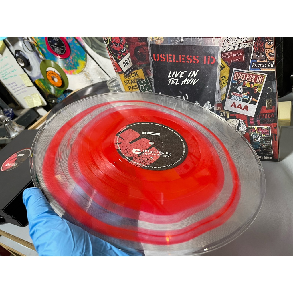 Useless ID – Live In Tel Aviv – 2XLP Custom Color-in-Clear Vinyl
