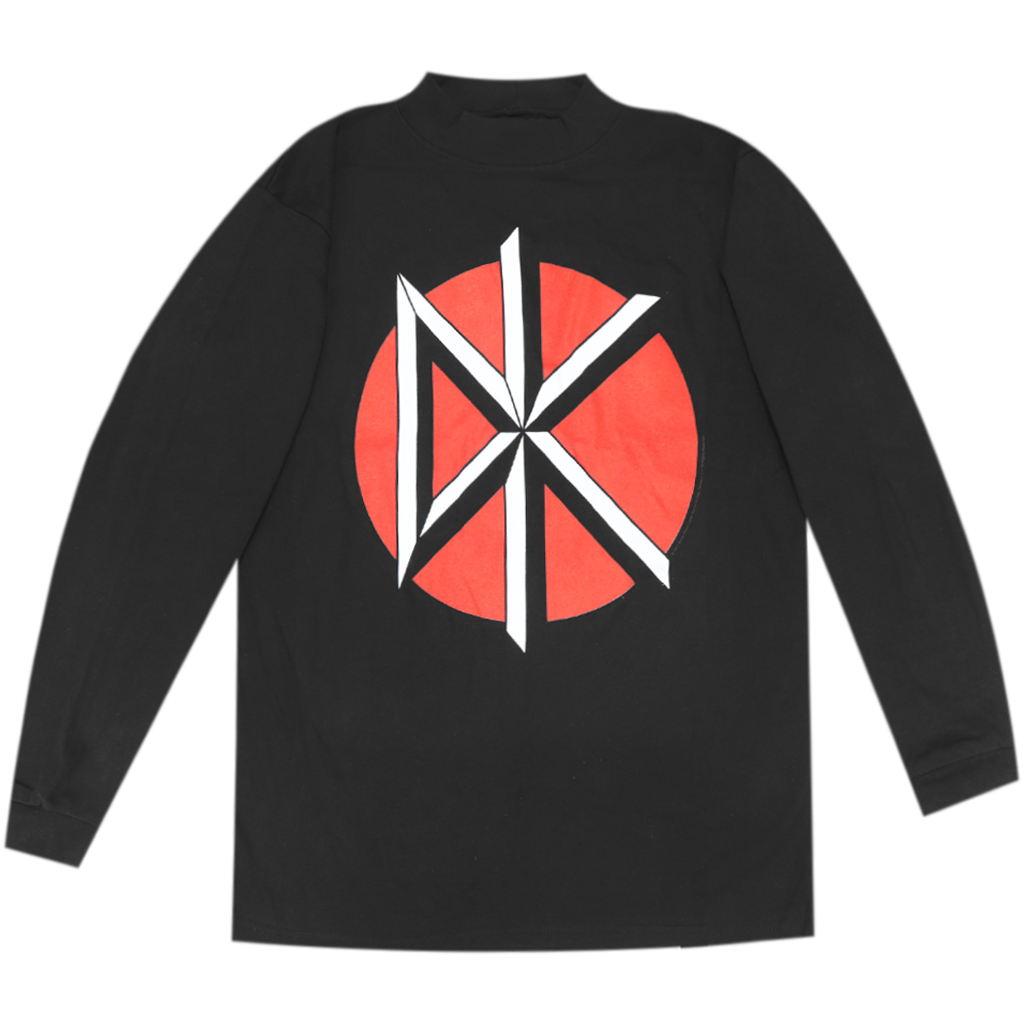 DK Logo Black Long Sleeve Mock Turtleneck