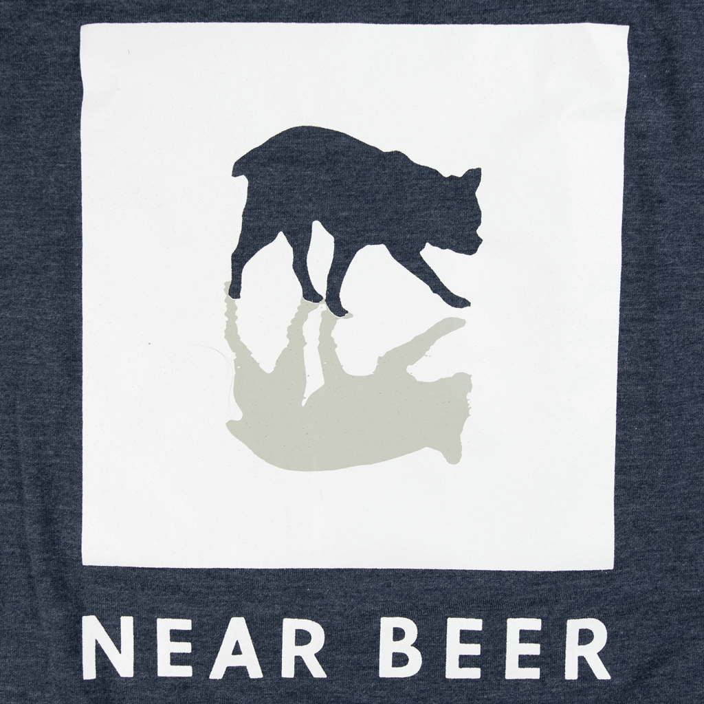 Dog Profile Tri-Blend Navy T-Shirt