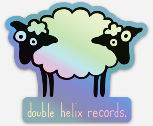 Double Helix Holographic Sticker