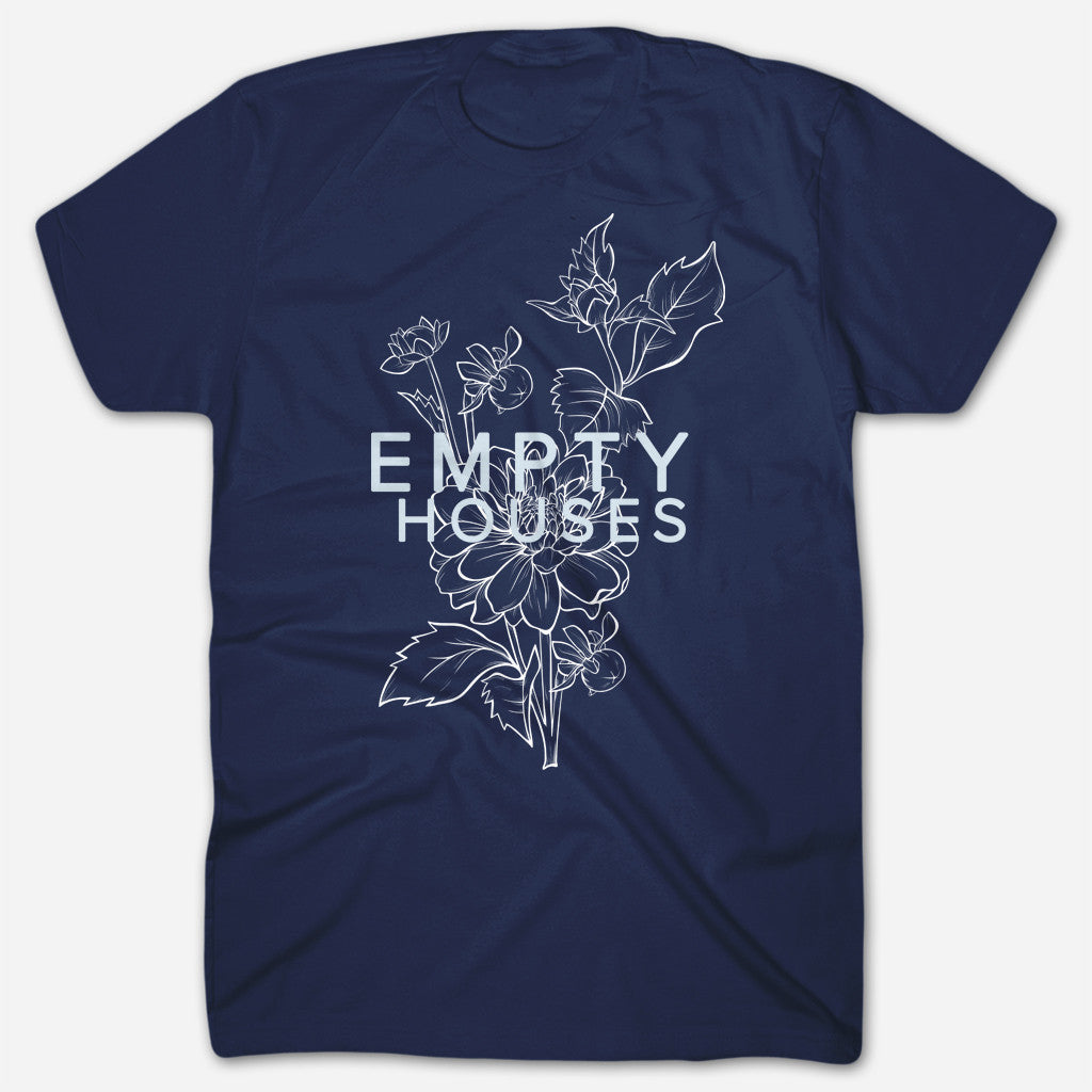 Flowers Navy T-Shirt