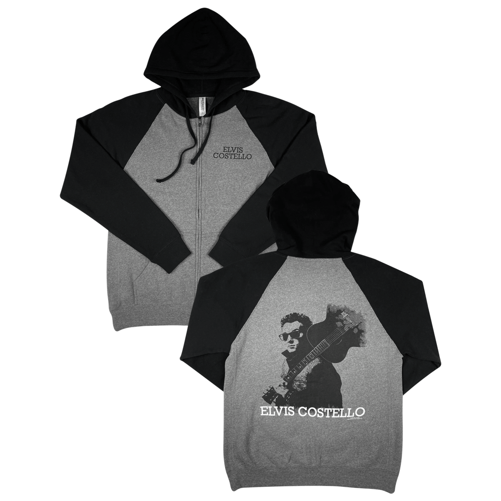 Guitar Grey/Black Zip Hoodie