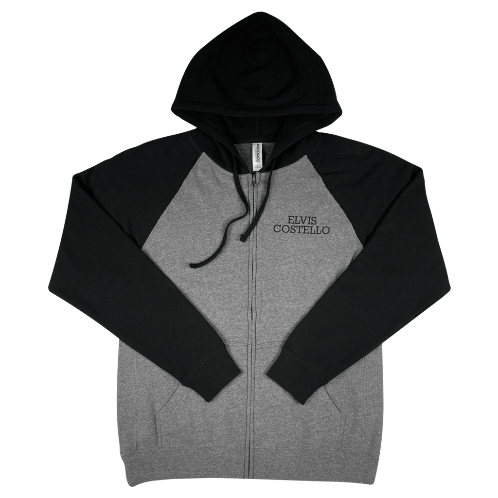Guitar Grey/Black Zip Hoodie