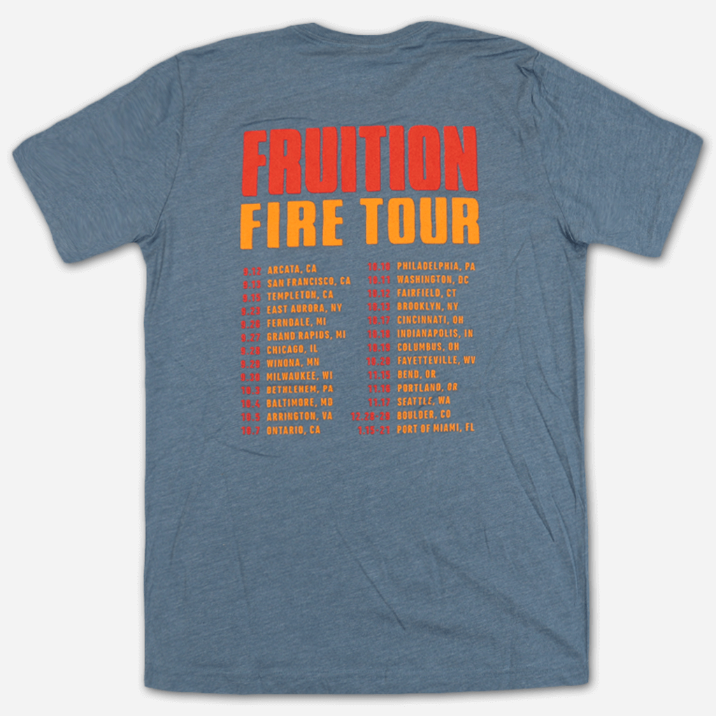 Flaming Man Unisex Heather Blue T-Shirt