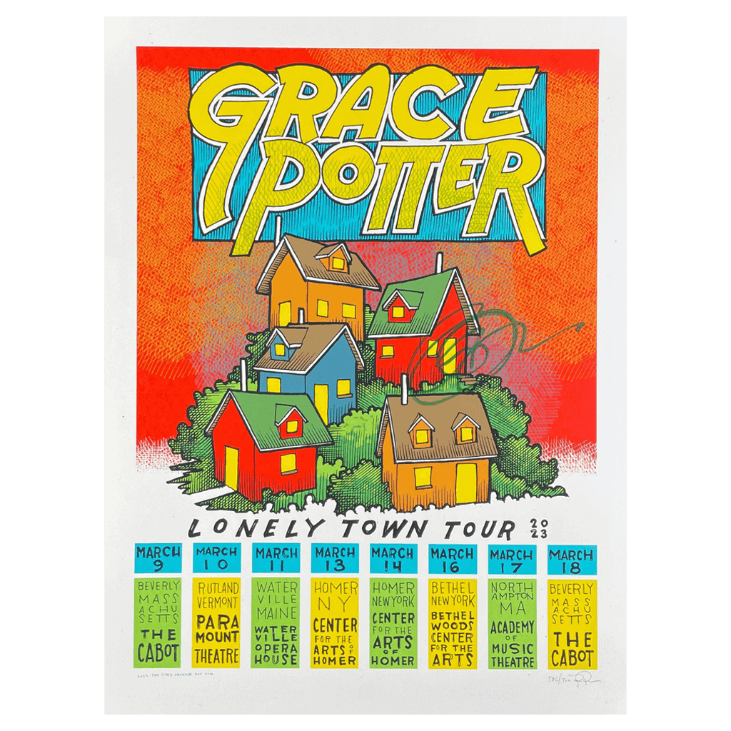 Signed Lonely Town Tour 2023 Poster