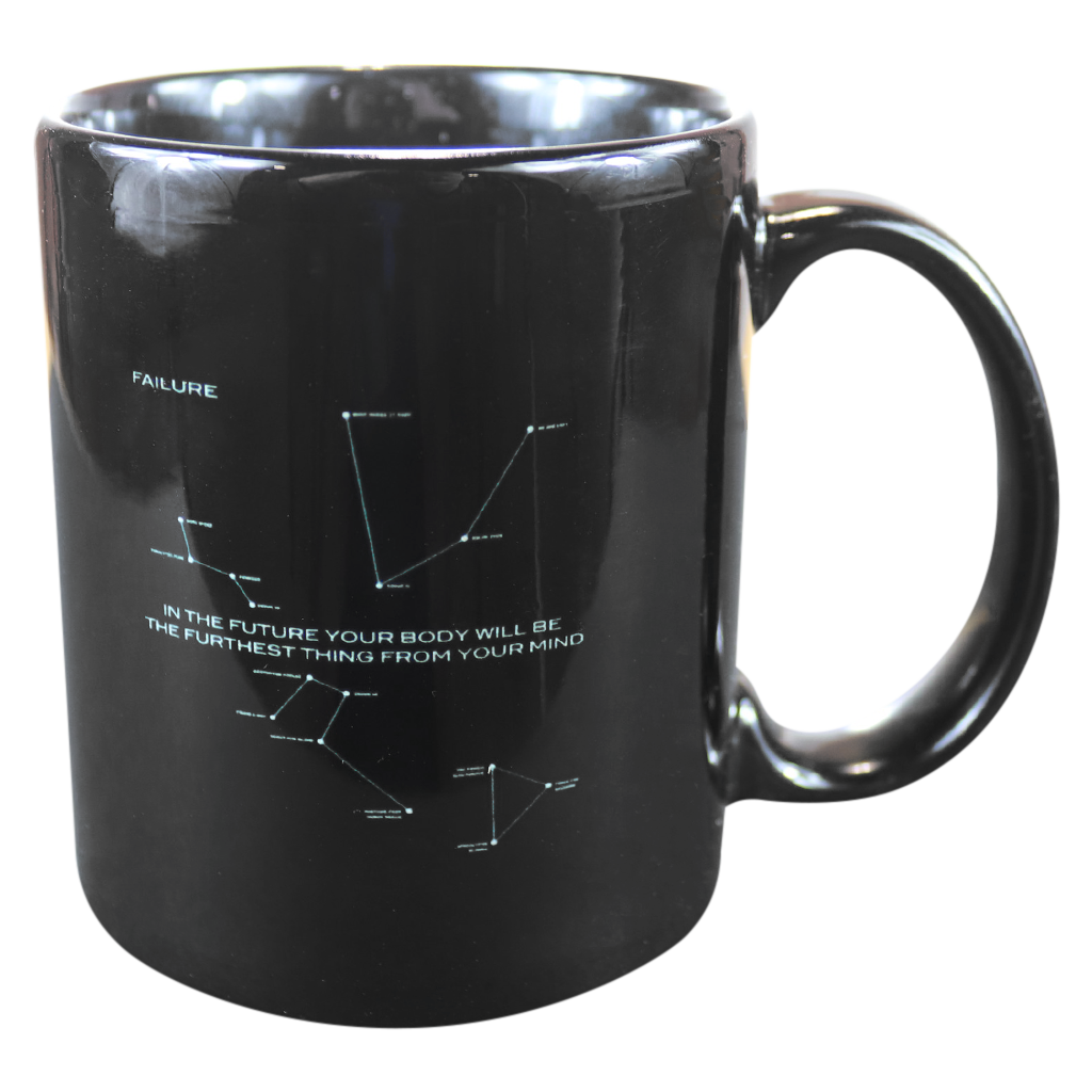 In The Future Black Coffee Mug