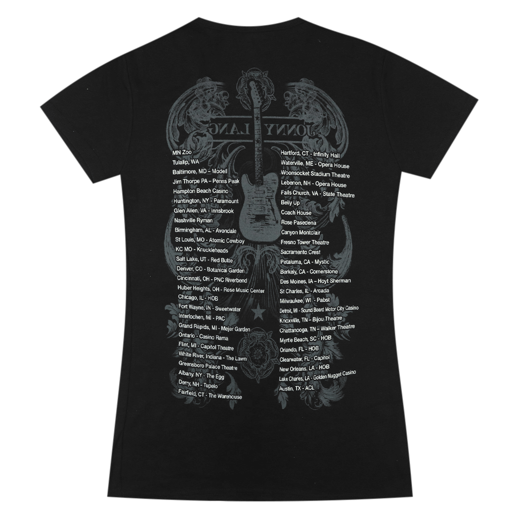 Guitar Tour Women's Black T-Shirt