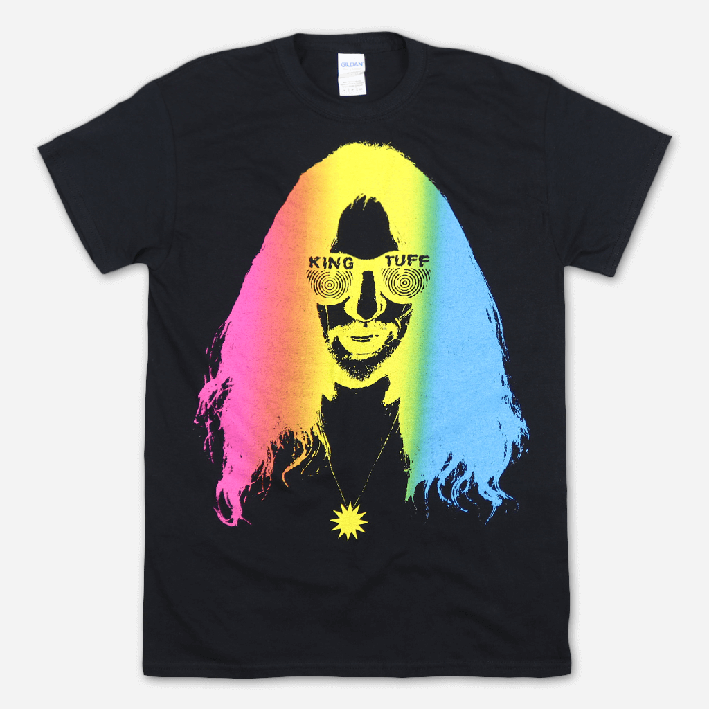 Rainbow Face Black T-Shirt