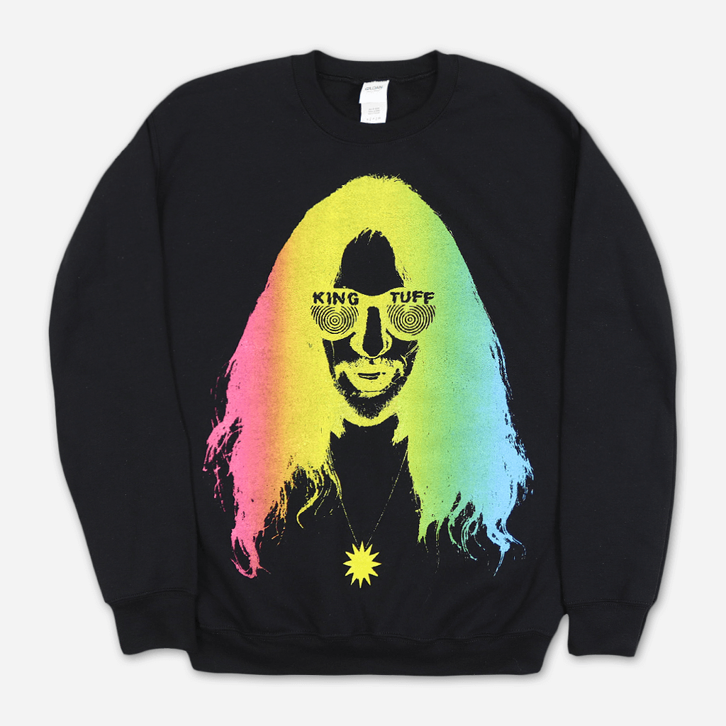 Rainbow Face Black Pullover Sweatshirt