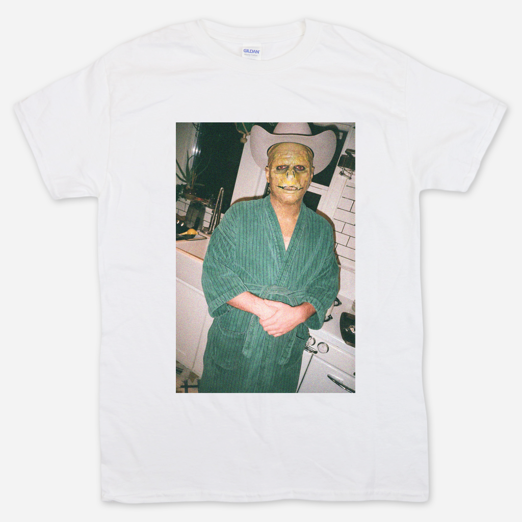 Lizard Man Robe White T-Shirt