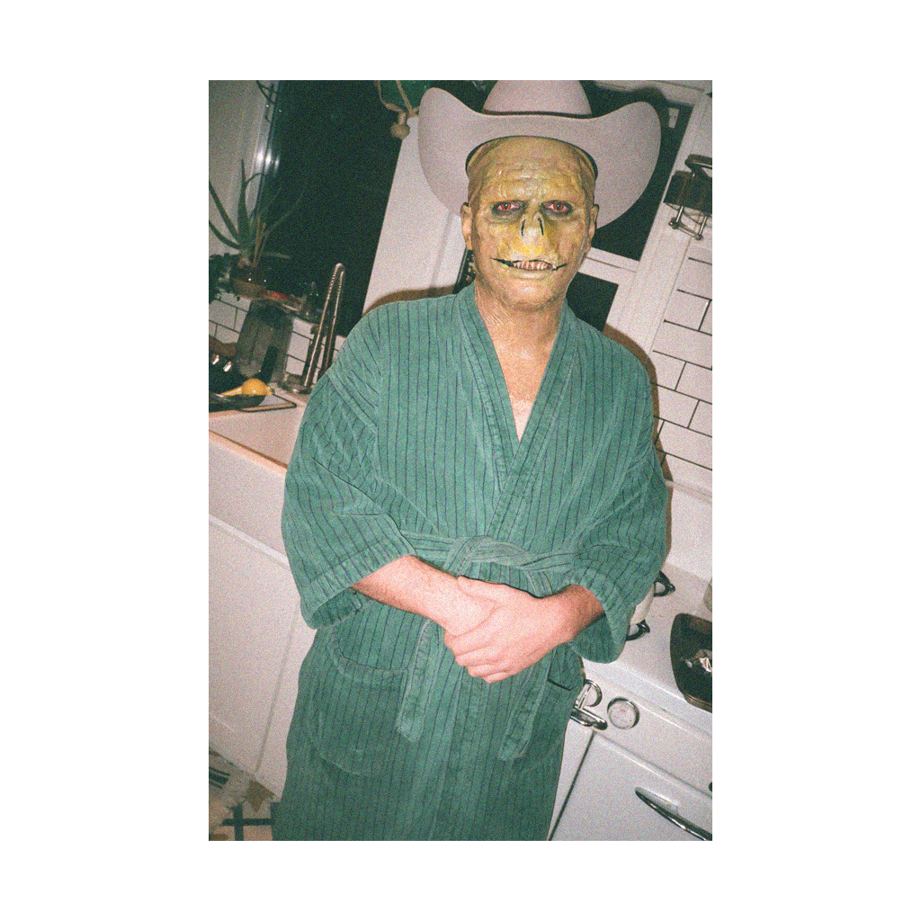 Lizard Man Robe White T-Shirt