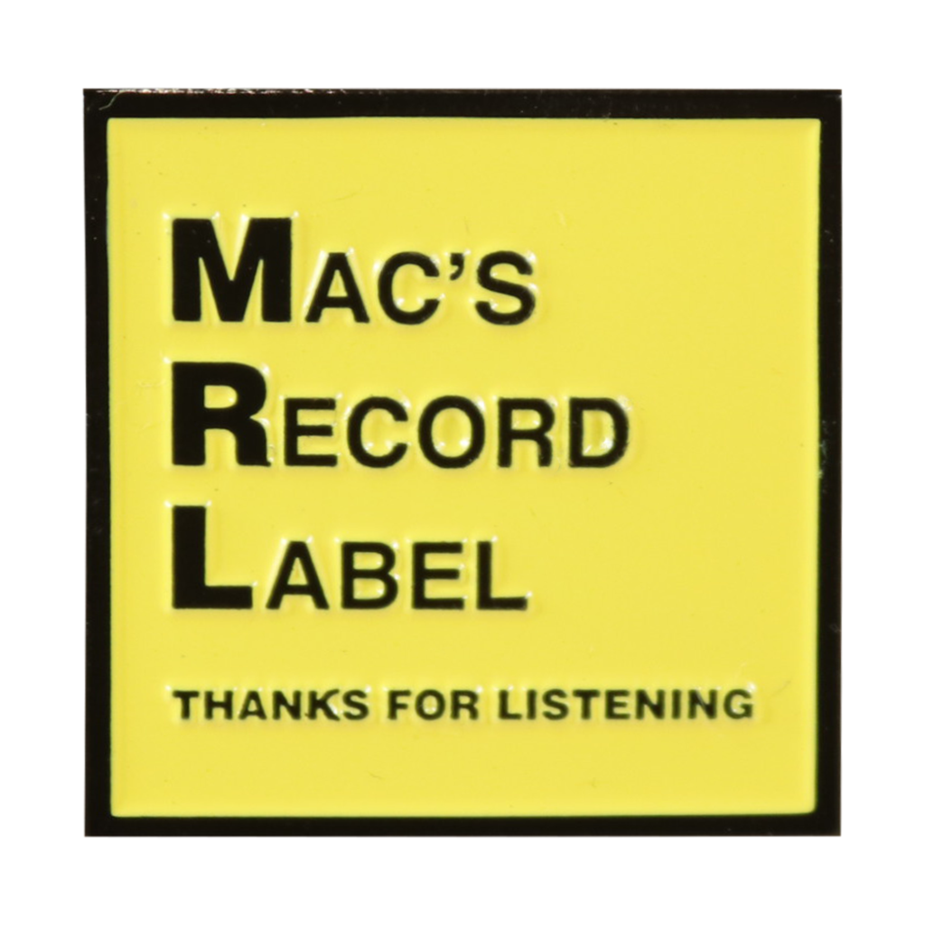 Mac's Record Label Pin