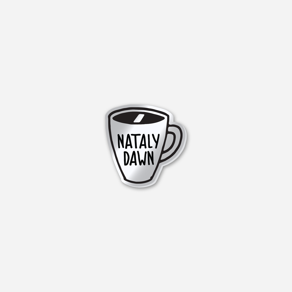 Coffee Baby Silver Enamel Pin