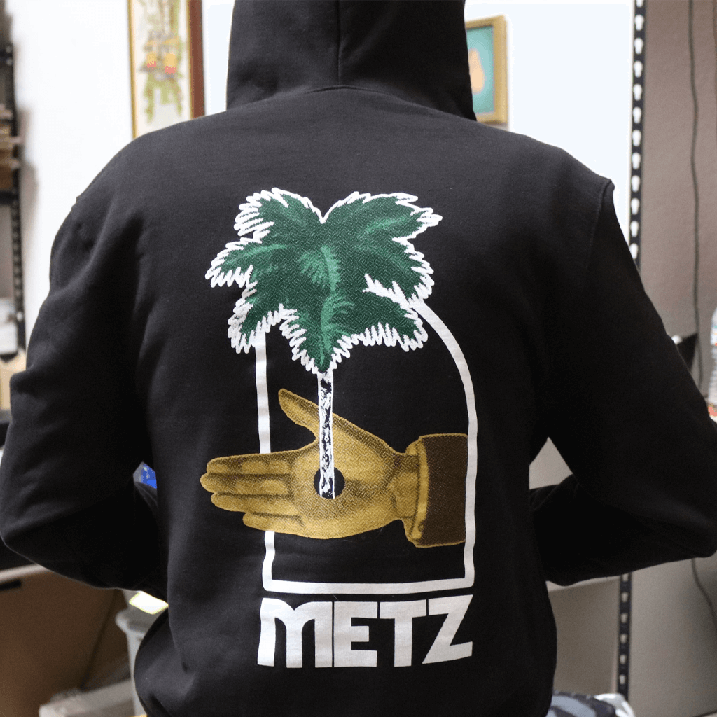 Palm Black Zip Hoodie