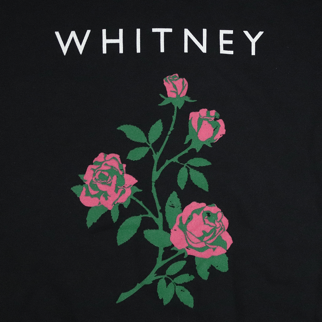Pink Rose Black Sweatshirt