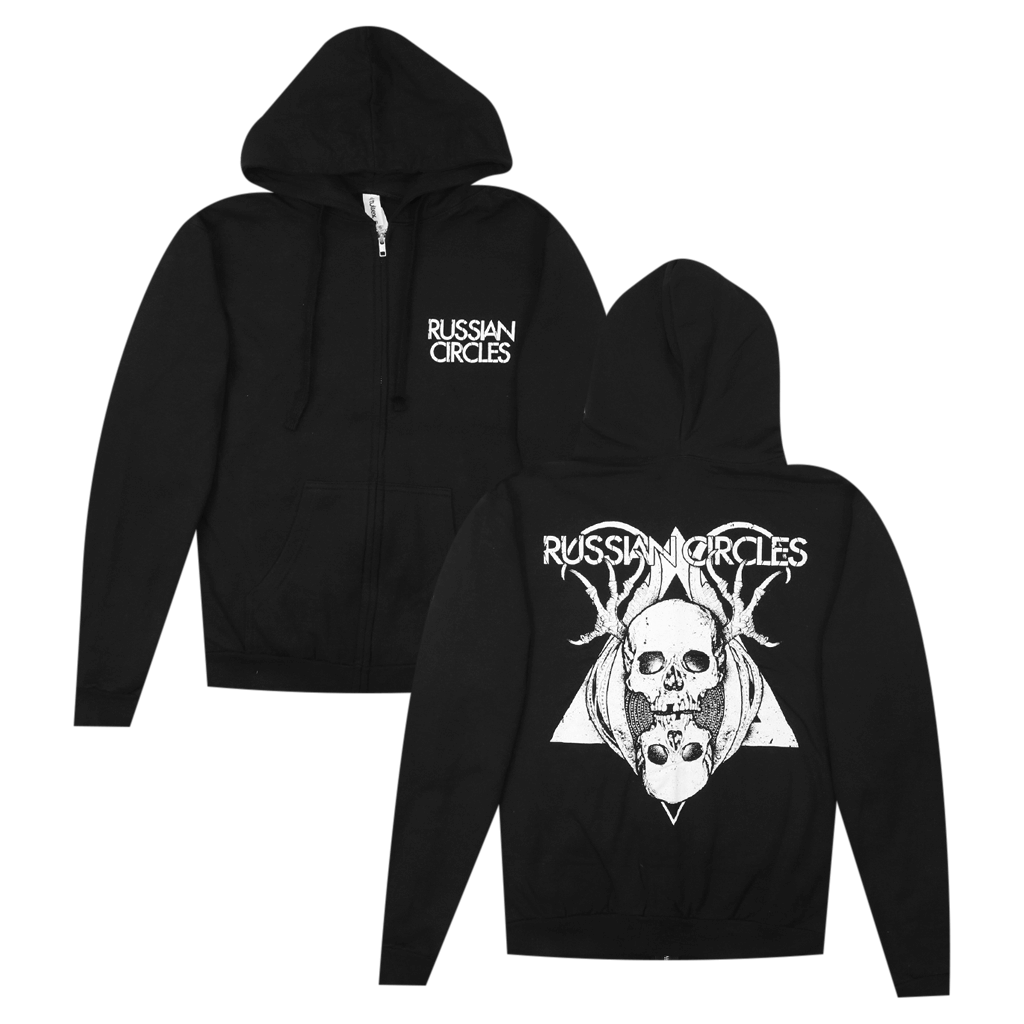 Skulls Black Zip Hood