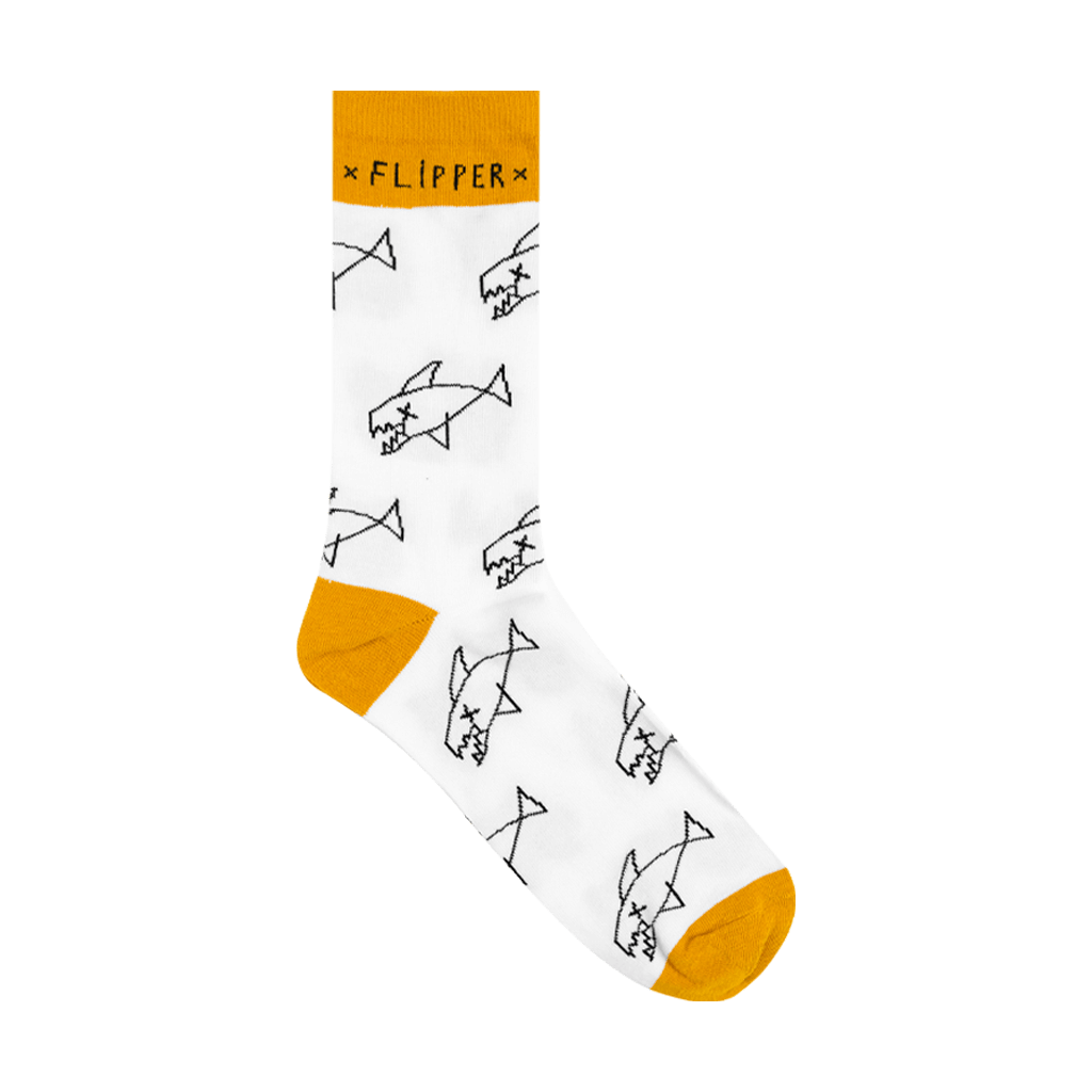 Fish - Yellow & White Socks