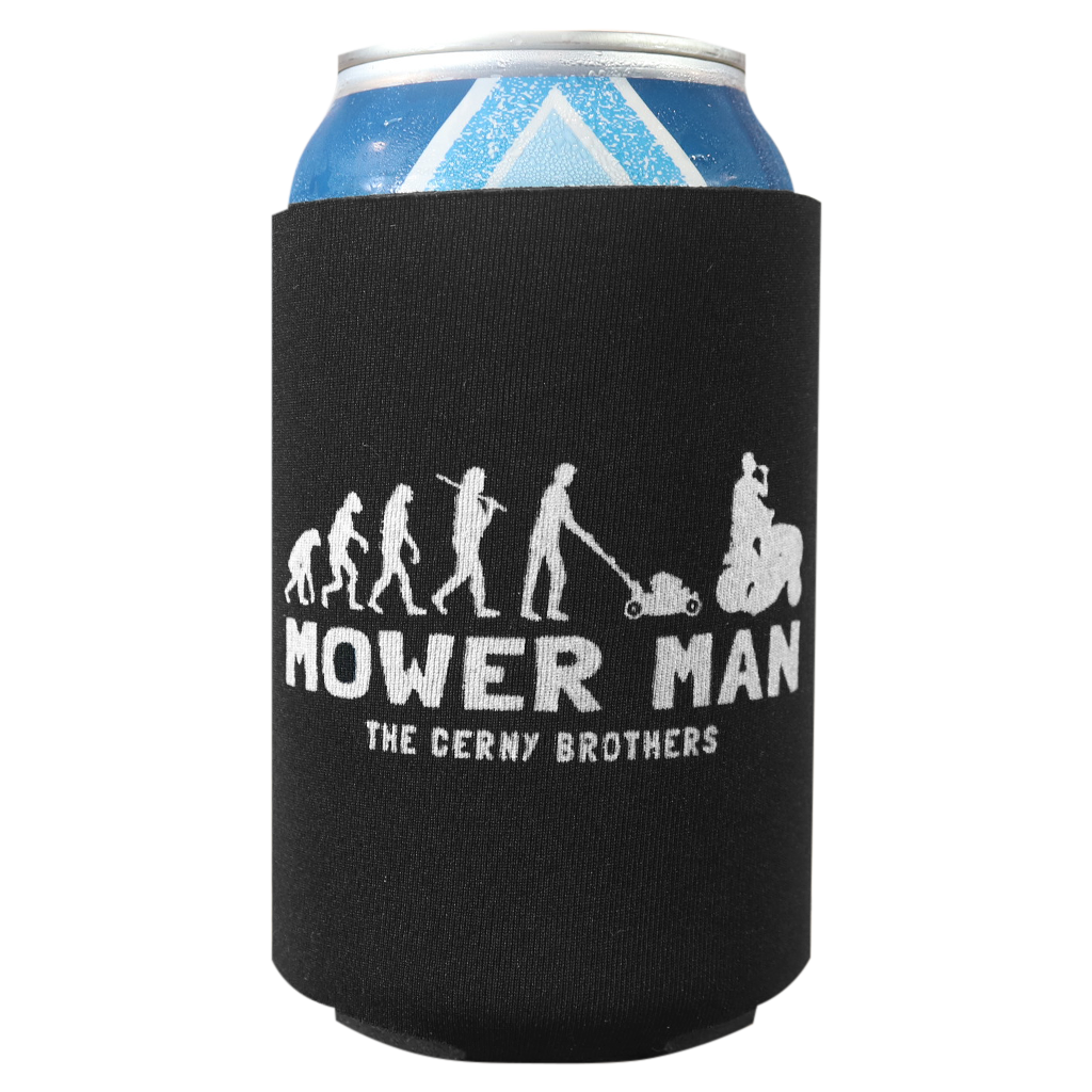 Mower Man Black Koozie