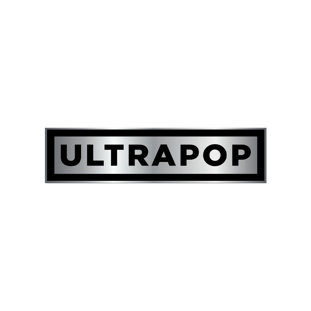 ULTRAPOP Enamel Pin - Black On Silver