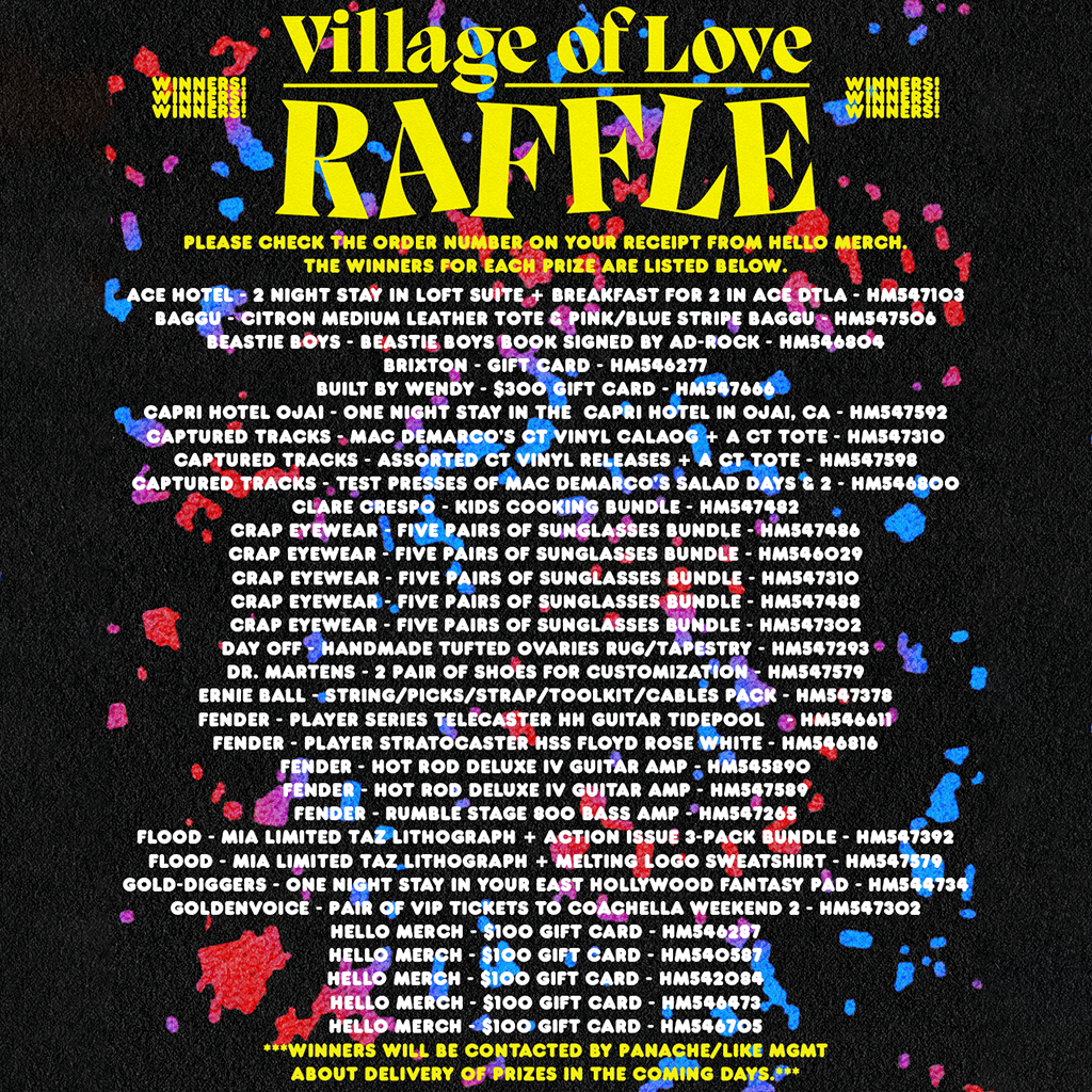 Village of Love Raffle Ticket (CLOSED)