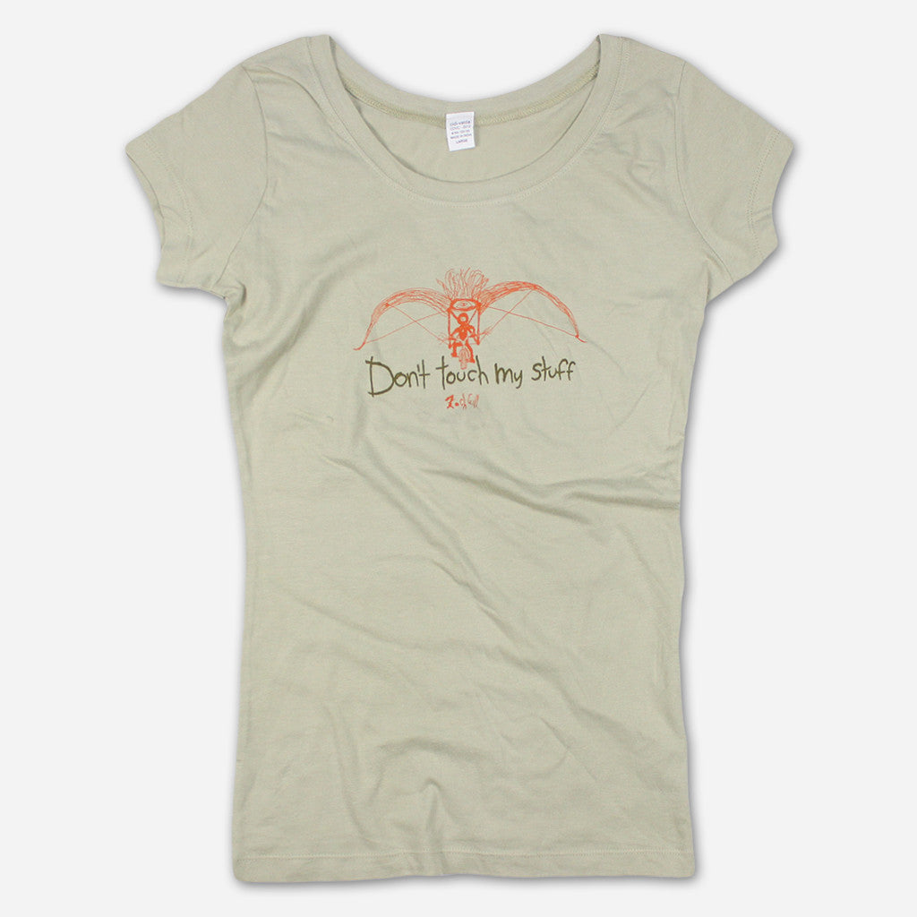 Don't Touch Women's Olive T-Shirt