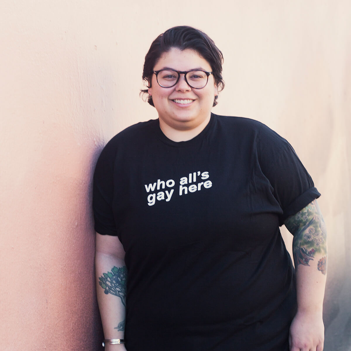 Who All’s Gay Here Black Tee