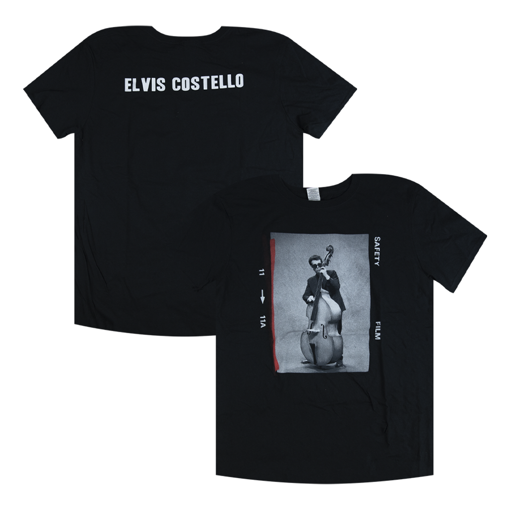 Stand Up Bass Portrait Black T-Shirt