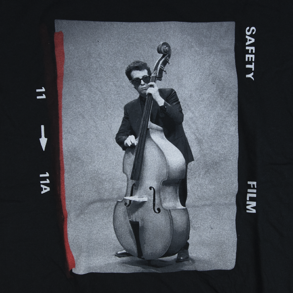 Stand Up Bass Portrait Black T-Shirt
