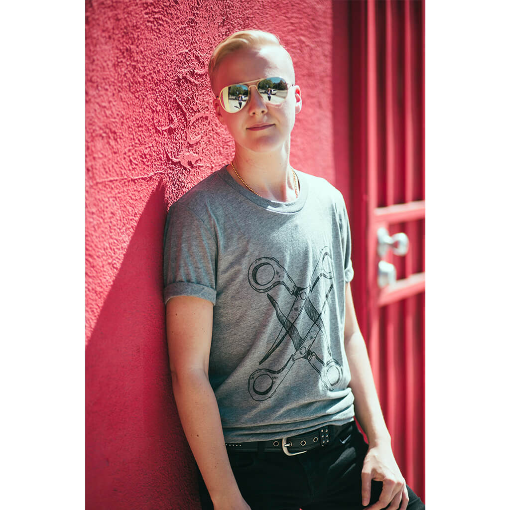 Basic Scissoring Grey Tri-Blend