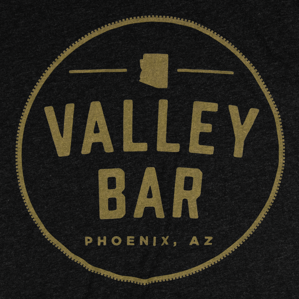 Valley Bar Circle Logo Black Tri-Blend