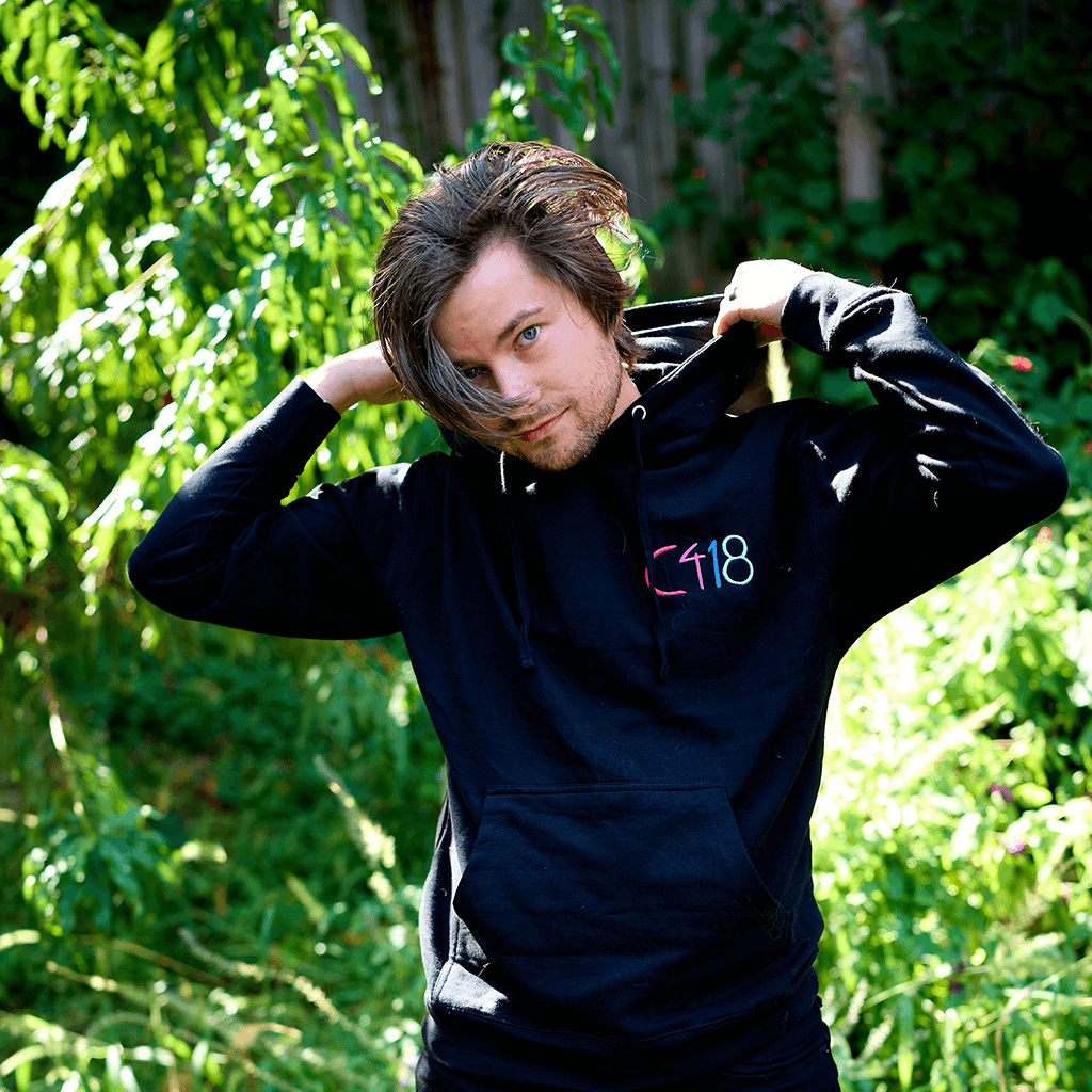 C418 Logo Black Hoodie