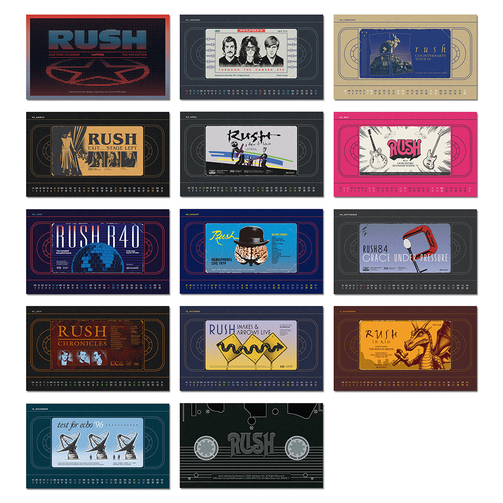 RUSH 2026 DESK CALENDAR (THE VHS EDITION)