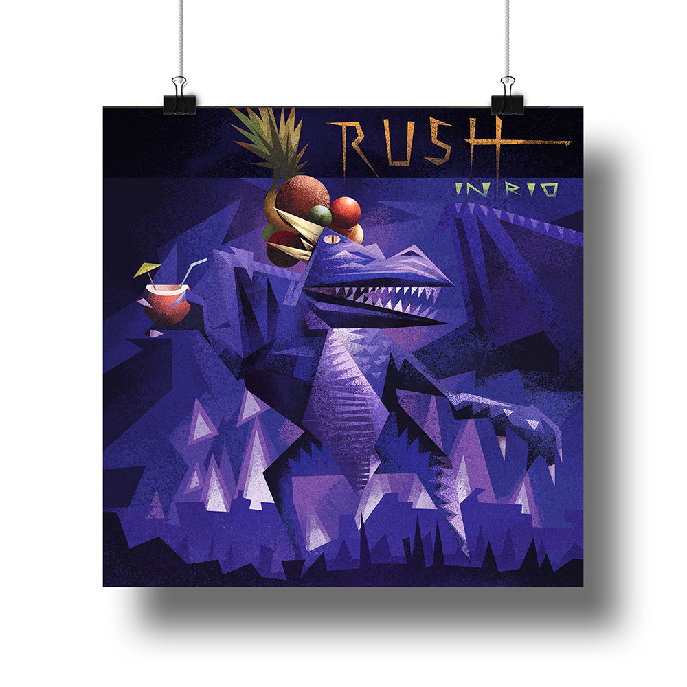 Poster Litho Rush in Rio 12x12- 20 hand-numbered