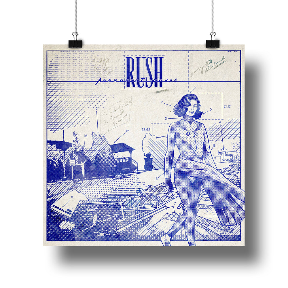RUSH:  Permanent Waves Litho (LIMITED TO 40)