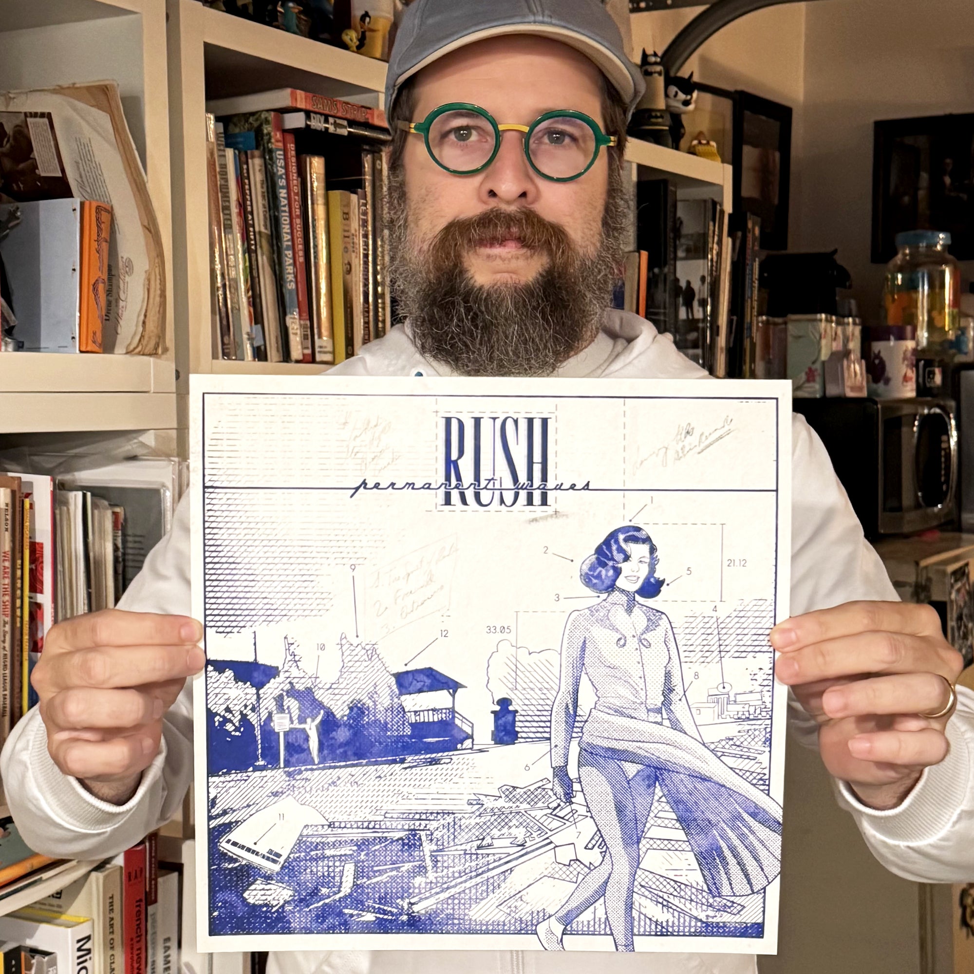 RUSH:  Permanent Waves Litho (LIMITED TO 40)