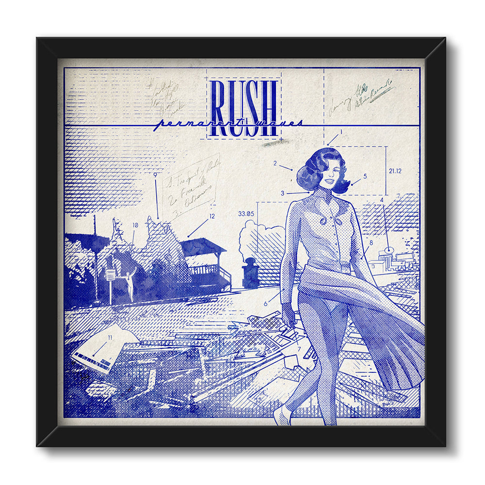 RUSH:  Permanent Waves Litho (LIMITED TO 40)