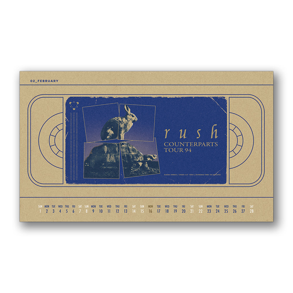 RUSH 2026 DESK CALENDAR (THE VHS EDITION)
