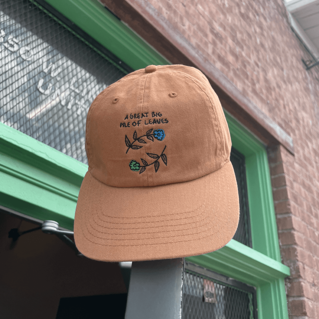 Blue & Green Flower Copper Brown Dad Hat
