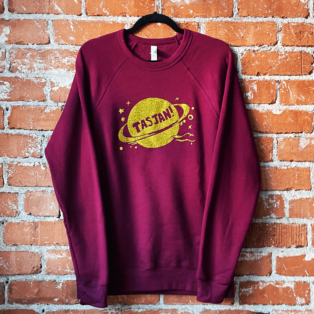 Maroon Glitter Sweatshirt