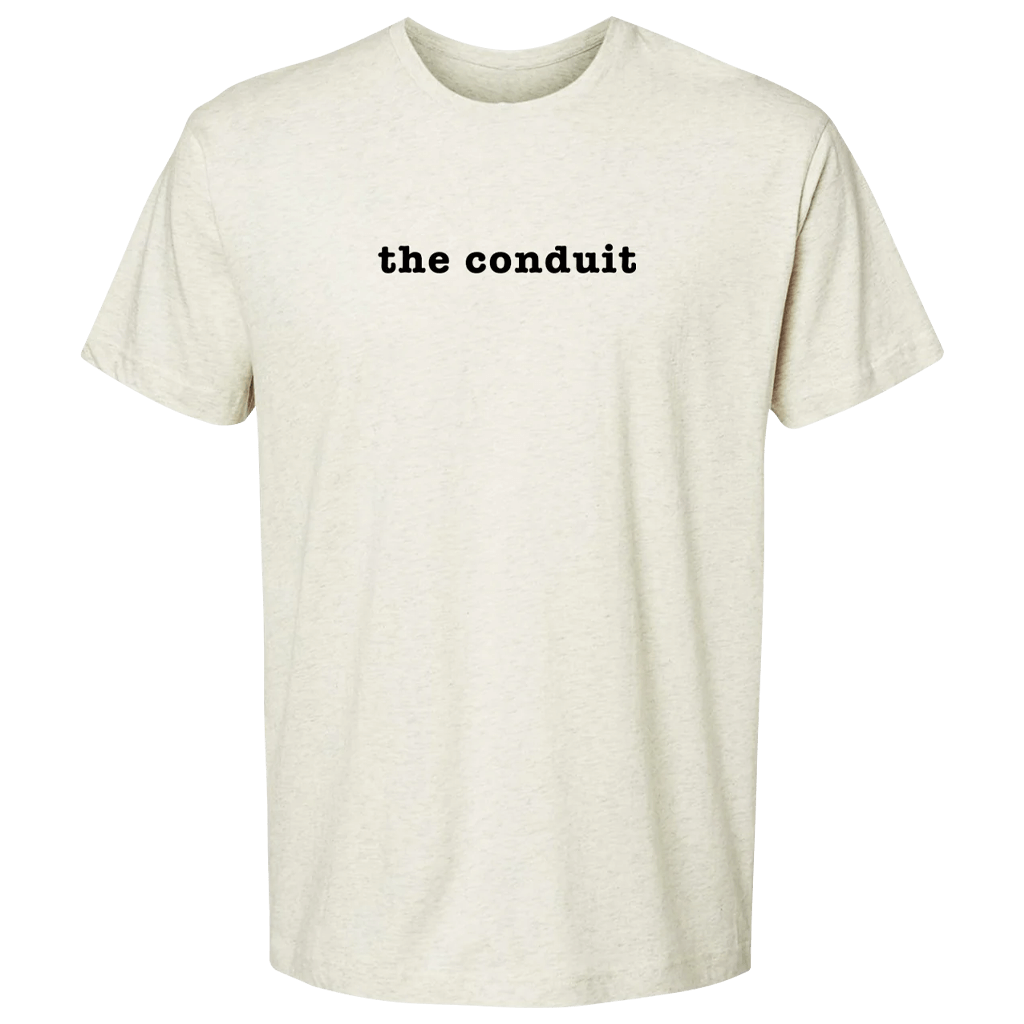Conduit Typeset Natural Heather Tee